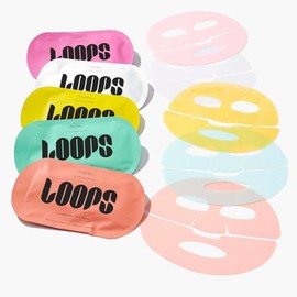 LOOPS VARIETY LOOP KIT - The Best Hydrogel Korean Face Masks for Every Skin Moment - Loops Face Mask - 5 Masks for Hydrating, Detoxifying, Repairing, 