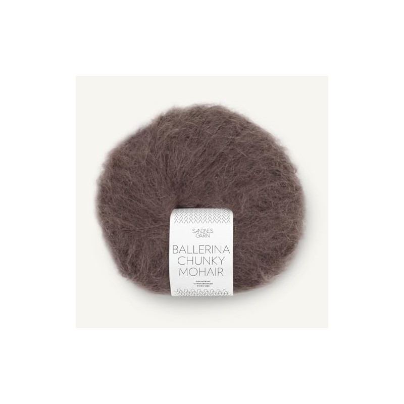 SANDNES GARN Ballerina Chunky Mohair – Colour: Mørk Sjokolade (3880)