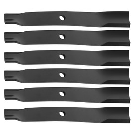 HECASA Lawn Mower Blades High Lift 60" Deck Set of 6 Compatible with John Deere 737 757 777 797 and 7-Iron Replacement for #M128485, M144196, TCU15881