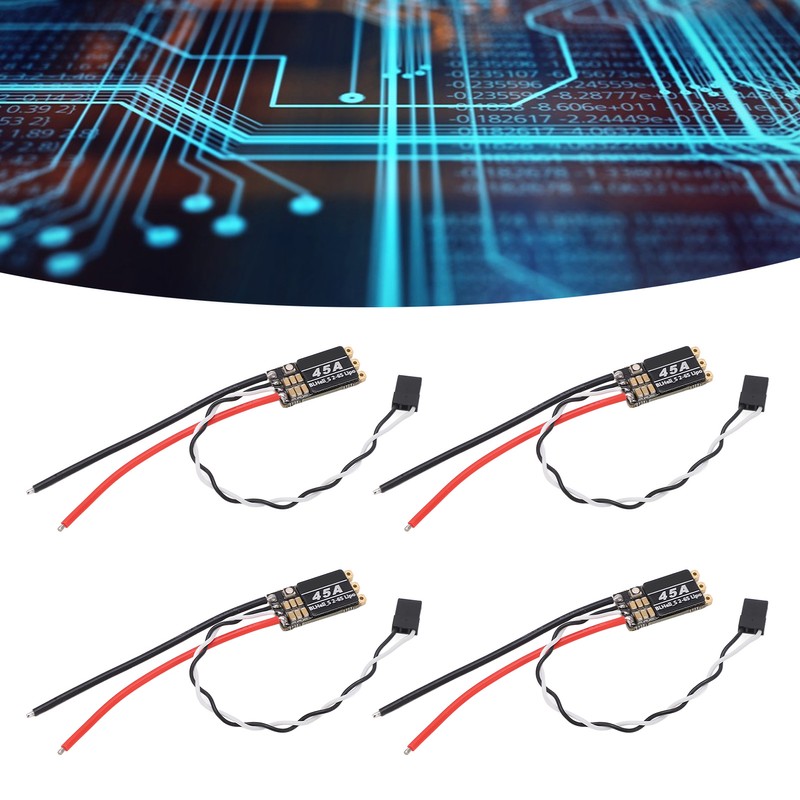4Pcs Brushless ESC 45A 2 6S Power Supply RGB LED