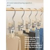 Brostown 10/30/50Pcs Space-Saving Clothespin, Upgrade Double Head Clamp Dipped Hanger
