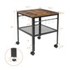 Rustic End Table, 2-Tier Side Table with Adjustable Height Shelf,
