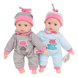 Toys Amsterdam Van Manen babypop meisjes 26 cm grijs