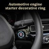 RGOAANC 2PCS Crystal Rhinestone Engine Start Stop Decoration Ring, Anti-Scratch
