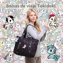 Bolso de mano Tokidoki Unicorno plegable – Lona con muñeca portátil THF51832-TK