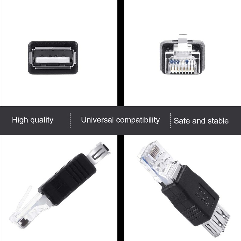 Herfair Ethernet to USB Adapter 2PCS for ADSL Modem/Router/Computer Camera/Surveillance