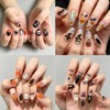 6 Pcs Halloween Nail Art Stickers Pumpkin Ghosts Bat Spider