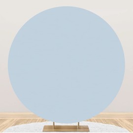 Aoihrraan 180 cm Diameter Water Blue Round Photography Background Light Blue Background Plain Background Birthday Graduation Baby Shower Boys Children Portrait Photo Studio Props