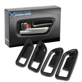 Xotic Tech 4Pcs Inner Door Handle Bowl Cover Trim Frame Panel Decoration Compatible with Toyota Corolla 2020 2021 2022 2023 2024 2025 Corolla Cross (Carbon Fiber Texture)