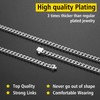 Silver Chain Necklace for Men Necklace Stainless Chain Cuban Chain