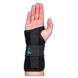 Med Spec Wrist Lacer, 8" Black - Large Right