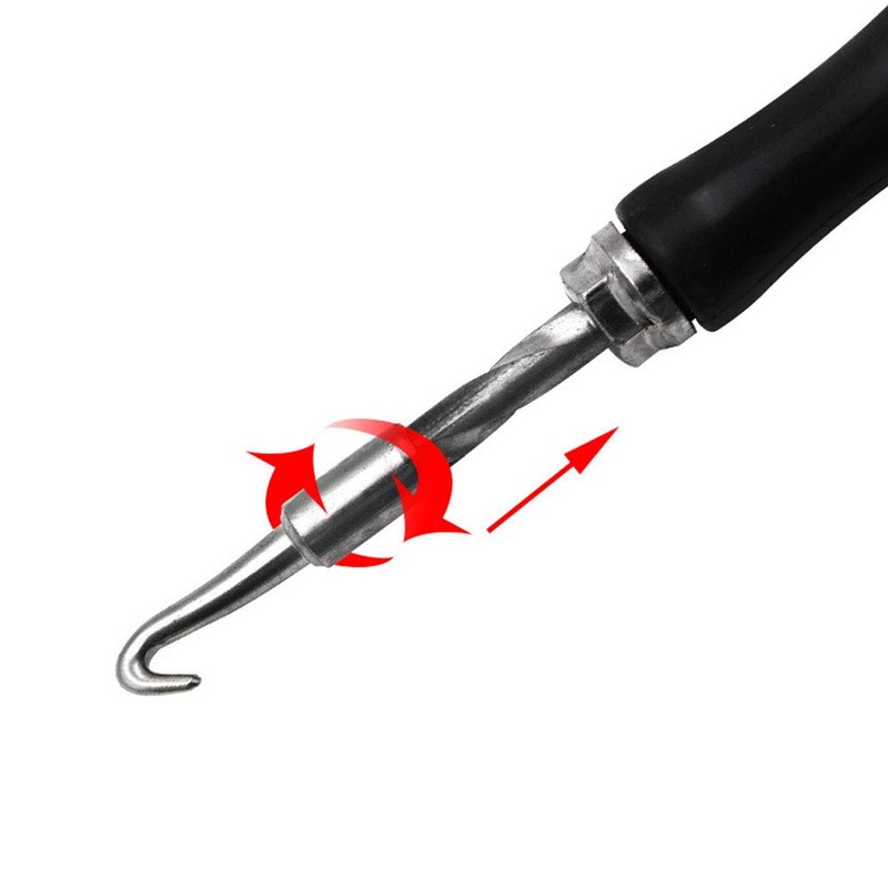 Rebar Tie Wire Twister Tool, Semi-Automatic Retractable Steel Hook Pull