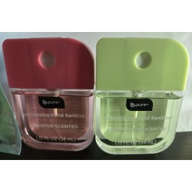 B.Pure 2 B.Pure Moisturizing Hand Sanitizer HIBISCUS & COCONUT LIME Scents & Green Case