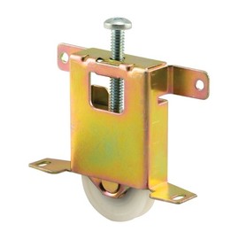 Prime-Line N 6861 Mirror Door Roller Assembly, 1-1/2 In., Steel Housing and Ball Bearings, Concave Plastic Wheel (Single Pack)