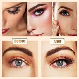 wintfarm Magnetic Eyelashes, Fake Lashes Set, Magnetic Eyelashes (10 Pairs) with Eyeliner, Magnetic Eyelashes, Artificial False Eyelashes, Natural (10 Pairs)