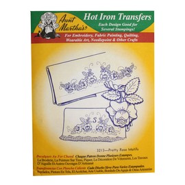 Aunt Martha's Iron On Transfer Patterns for Stitching, Embroidery or Fabric Painting, Patterns for Linens, Set of 5