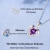 Collar Dije Corazón 925plata Cristal Mujer Arete Caja Kit