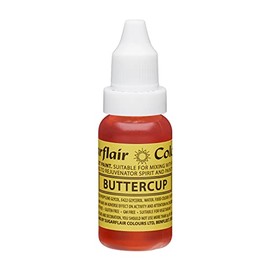 Sugarflair Buttercup Liquid Food Colouring Droplet For Colouring Royal Icing, Sugarpaste Buttercream, Sugarpaste Also For Painting & Can Be Used With An Airbrush - 14ml