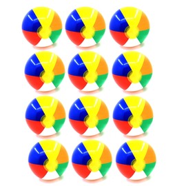 Xrten Pack of 12 Inflatable Water Balls, Swimming Ball, Rainbow Beach Balls, Swimming Pool Toy for Summer Water Games Children
