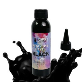 SANAAA 120 ml Epoxy Resin Paint Paste, Black Resin Colour Paste UV Resin Colours Pigment Paste for Coasters, Painting - Epoxy Resin Pigment Paste Visits Store