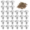 Luabue 30Pcs Cabinet Door Knobs Round Mushroom Shape Pull Handle