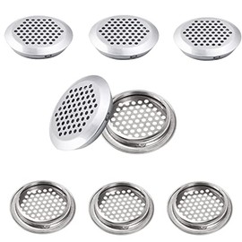 50 Pcs 2 inch Soffit Vents Round, Stainless Steel Circular Air Vents Mesh Hole for Kitchen Bathroom Cabinet Wardrobe, Shoe Cabinet