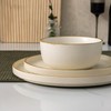 AmorArc Stoneware Dinnerware Sets for 8,Reactive Ceramic Plates and Bowls