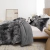 Smoofy Fluffy King Size Comforter Set, Faux Fur Comforter Set,