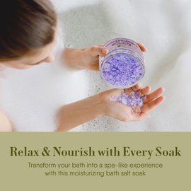 360Feel Triple Chocolate Sundae Vegan Bath Salt - Cruelty-free Exfoliator for Face, Body & Skin - Great Detox for Sensitive Skin - Nourishing Moisturizing Bath Soak - 8 Oz Jar