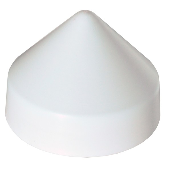 Dock Edge + Piling Cap, 8", Cone Head- White, PVC