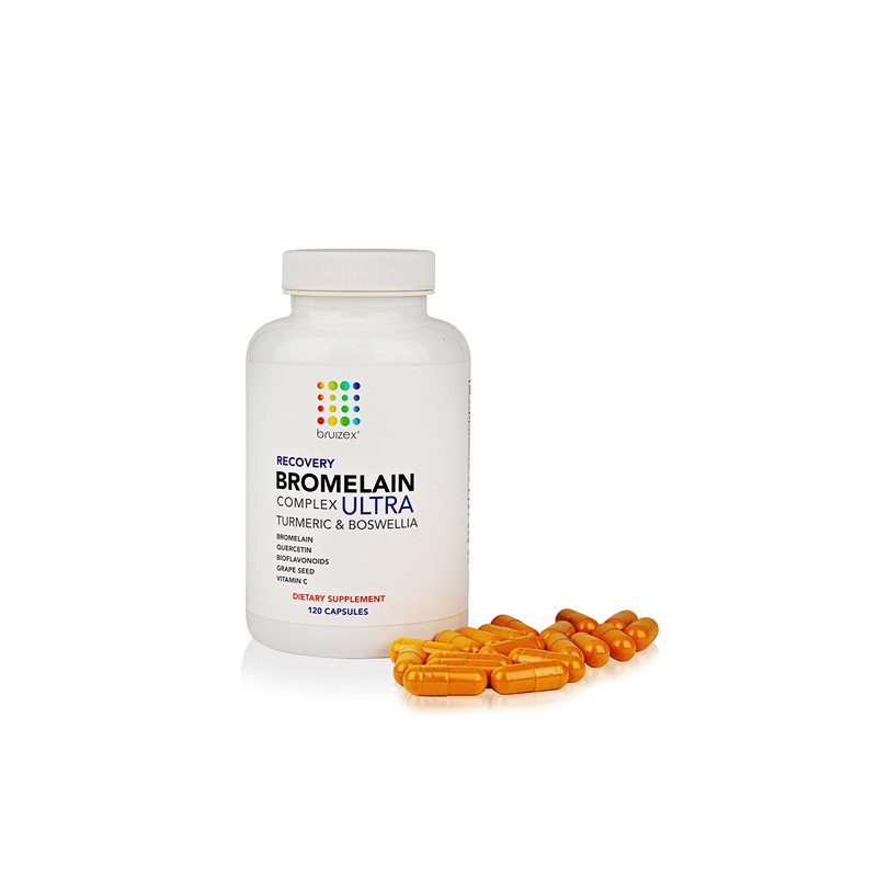 BRUIZEX Ultra Bromelain and Quercetin Bruising Relief Supplement, 120 Capsules