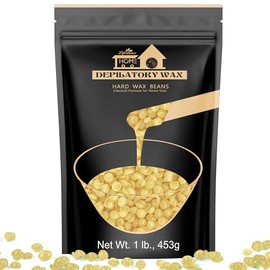 Lifestance - Perlas de cera de miel, 1 libra de perlas finas de cera para depilación para cara, cejas, bikini brasileño, piel sensible en casa para mu