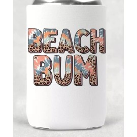 Country Grace With Alisha Beach Bum Animal Print 12OZ Beverage Koozie Neoprene Drink Can Cooler