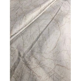 OctoRose Thick Durable Upholstery Soft Velvet Green Grey Sewing Fabrics 59" Width has a Polyester Backing Sewing Fabrics Order by Yard (Linen-GreenGrey-Bushes, 10 Yard)