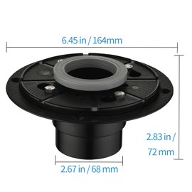 Shower Drain Accessories Floor Drain Base Flange with Rubber Coupler ABS and PVC Material for Linear Drain Square Drain Installation