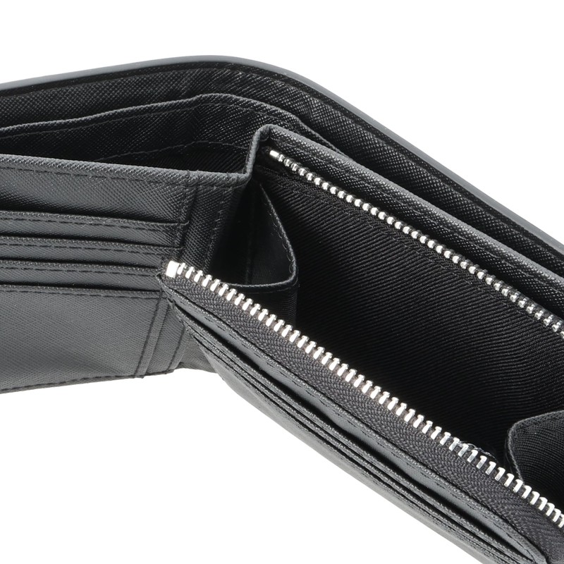 ADLI-01 Men's Bifold Wallet, L-Shaped Zipper, Coin Purse, Compact, Lightweight,