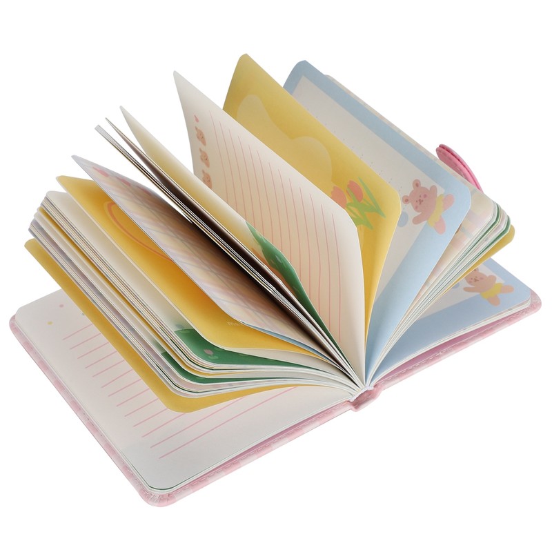 2Sets A6 Magnetic Buckle Notebook Binder Cute Bunny Pattern Daily