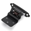 Ravinte 2 Packs 1 Pair 3/8" Inset Matte Black Cabinet
