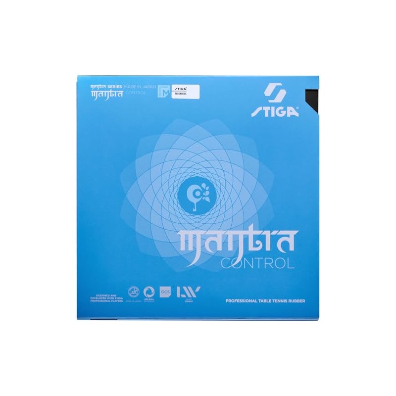STIGA 1712180118 Table Tennis Rubber, Soft Back, Mantra Control, Black,