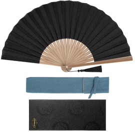 SENMAN Men's High Quality Silk Fan, Stylish, Popular, Luxury Fan, Gift Box Included, Gift, Father's Day, Fireworks Festival, Overseas Souvenir, Yukata, Kimono, Japanese Accessories, Summer Festivals,