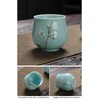 KEYDUACU Japanese Tea Set, Kiln-Formed Ceramic TeaSet, Plum Blossom Embossed,