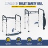 Lianjindun Toilet Safety Rails with Footrest, Folding & Portable Bathroom