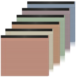 gisgfim 6 Pack Landscape Legal Pad 11" x 9.5" College Ruled Landscape Notepad Horizontal Notebook 40 Sheets 80 GSM Aesthetic Colored Paper Legal Writing Pads for School Office Home Business(Boho)