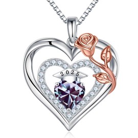 Iefil 2025 Graduation Gifts for Her - Graduation Necklace & Jewelry, June Birthstone Necklace