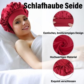 GADITIEK 6 Pieces Silk Bonnet for Sleeping Set, 3 Pieces Satin Bonnet Hair Cap with 3 Pieces Satin Hair Bobbles Sleep Cap Silk, Soft and Comfortable Satin Bonnet Sleep Cap Hair Cap Silk, Satin Hair