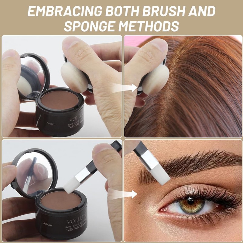 VOLLUCK Root Touch up Powder, Instant Hairline Powder for Thinning