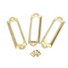 dophee 12Pcs 62x18mm Drawer Labels Holder Label Frames Card, Gold