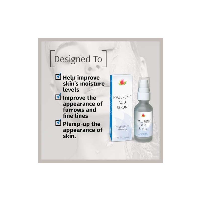 Reviva Labs Hyaluronic Acid Serum, 1 Fluid Ounce
