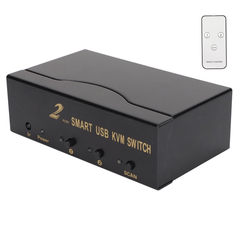 2 In 1 Out VGA KVM Switch 4 USB Port