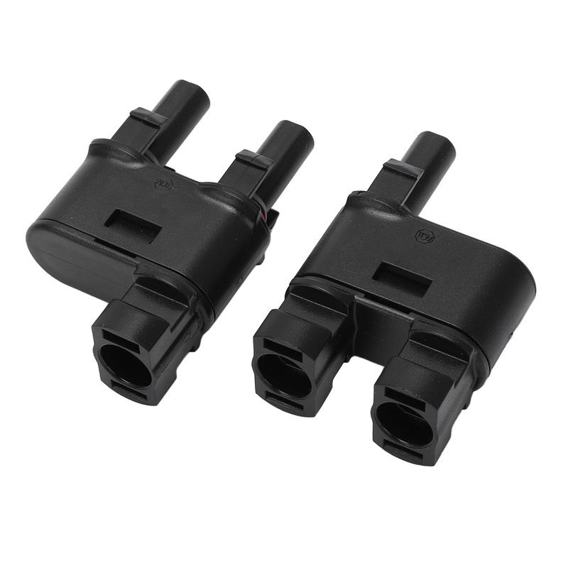 2PCS Solar PV Connector 2 to 1 Photovoltaic Crimp Connector